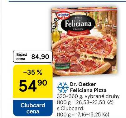Dr. Oetker Feliciana Pizza, 320-360 g, vybrané druhy  