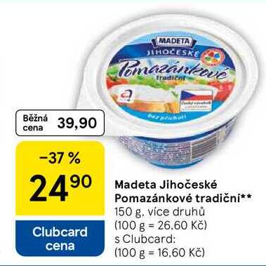 Madeta Jihočeské Pomazánkové tradiční, 150 g