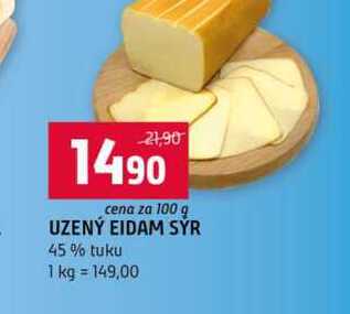 UZENÝ EIDAM SYR 45% tuku 100g
