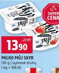 MILKO MŮJ SKYR 130 g vybrané druhy
