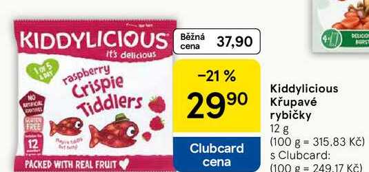 Kiddylicious Křupavé rybičky, 12 g Tesco