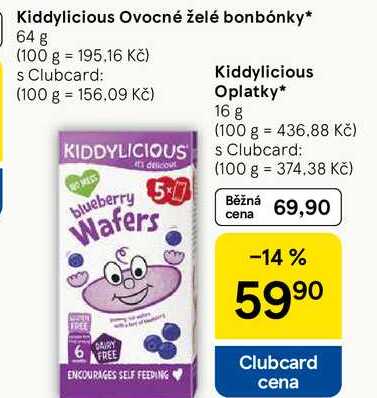 Kiddylicious Oplatky, 16 g 