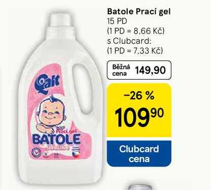 Batole Prací gel, 15 PD Tesco