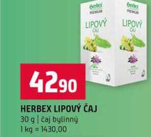 HERBEX LIPOVÝ ČAJ 30 g čaj bylinný