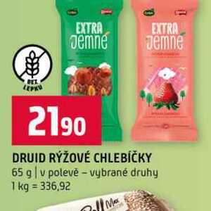 DRUID RÝŽOVÉ CHLEBÍČKY 65 g v polevě vybrané druhy 