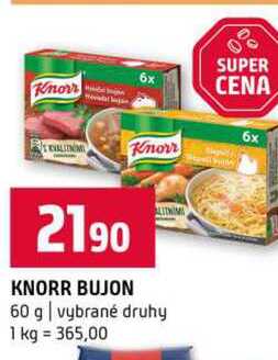 KNORR BUJON 60 g vybrané druhy 