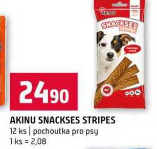 AKINU SNACKSES STRIPES 12 ks pochoutka pro psy