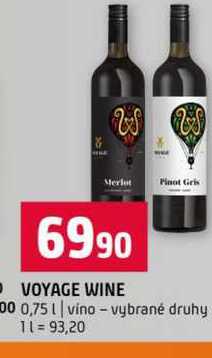 VOYAGE WINE 0,75l vino vybrané druhy