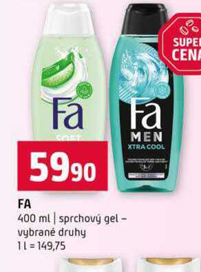 FA 400 ml sprchový gel vybrané druhy