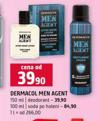 DERMACOL MEN AGENT 150 ml deodorant 100 ml voda po holení Terno