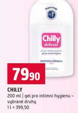 CHILLY 200 ml gel pro intimní hygienu vybrané druhy Terno