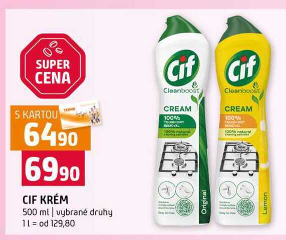 CIF KRÉM 500 ml vybrané druhy Terno