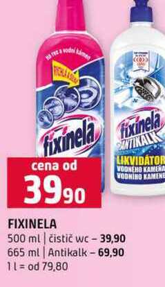FIXINELA 500 ml čistič wc 665 ml Antikalk Terno