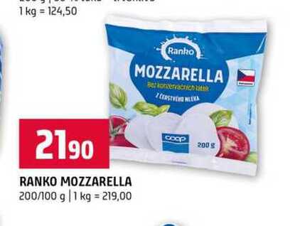 RANKO MOZZARELLA 200/100 g