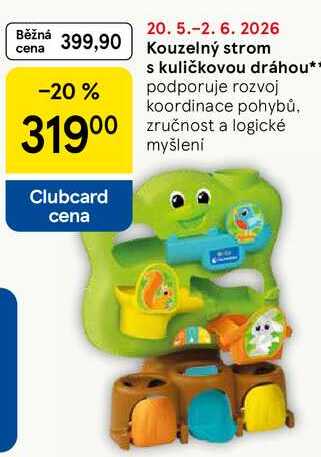 Kouzelný strom s kuličkovou dráhou, podporuje rozvoj koordinace pohybů. zručnost a logické myšleni Tesco