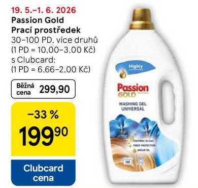 Passion Gold Prací prostředek, 30-100 PD. více druhů Tesco
