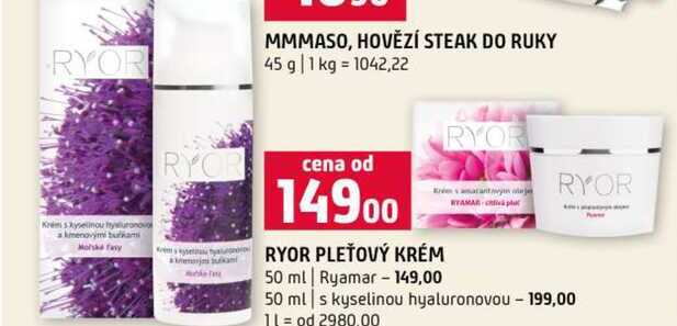 RYOR PLEŤOVÝ KRÉM 50 ml Ryamar 50 ml s kyselinou hyaluronovou