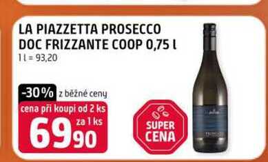 LA PIAZZETTA PROSECCO DOC FRIZZANTE COOP 0,75l