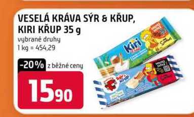 VESELÁ KRÁVA SÝR & KŘUP, KIRI KŘUP 35 g vybrané druhy 
