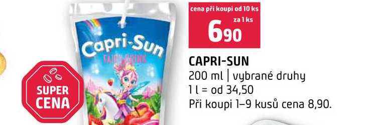 CAPRI-SUN 200 ml vybrané druhy