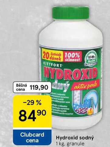 Hydroxid sodný, 1 kg, granule