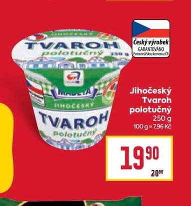 Jihočeský Tvaroh polotučný 250 g