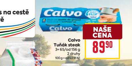 Calvo Tuňák steak 3x 65/od 156 g