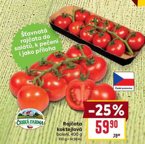 Rajčata koktejlová balení, 400 g