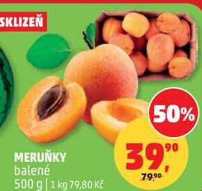 SKLIZEŇ MERUŇKY balené, 500 g 