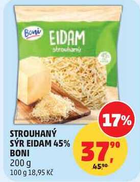 STROUHANÝ SÝR EIDAM 45% BONI, 200 g