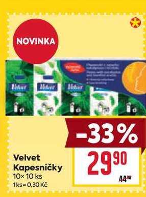 Velvet Kapesníčky 10x 10 ks BILLA