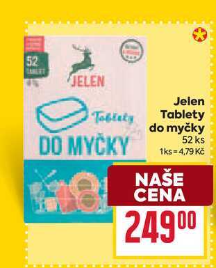 Jelen Tablety do myčky 52 ks BILLA