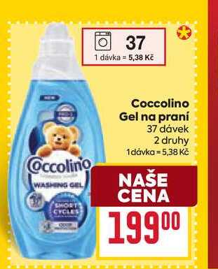 Coccolino Gel na praní 37 dávek BILLA
