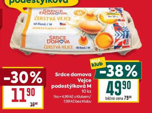Srdce domova Vejce podestýlková M 10 ks