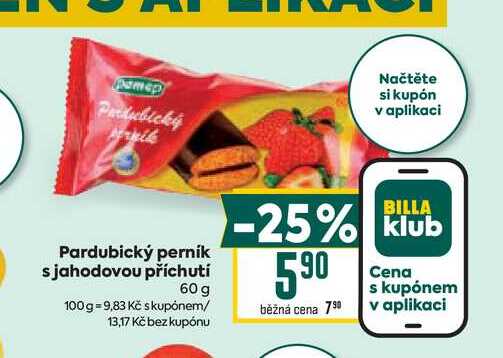 Pardubický perník s jahodovou příchutí 60 g