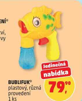 BUBLIFUK plastový, různá provedení, 1 ks Penny Market