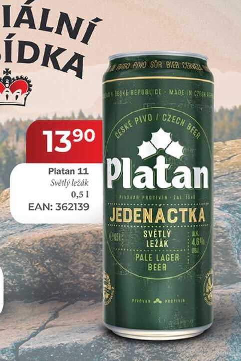 Platan 11 Světlý ležák 0,51