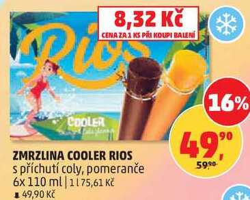 ZMRZLINA COOLER RIOS s příchutí coly, 6x 110 ml 