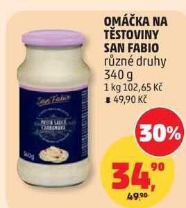 OMÁČKA NA TĚSTOVINY SAN FABIO různé druhy, 340 g  