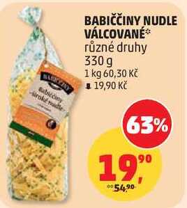 BABIČČINY NUDLE VÁLCOVANÉ různé druhy, 330g 