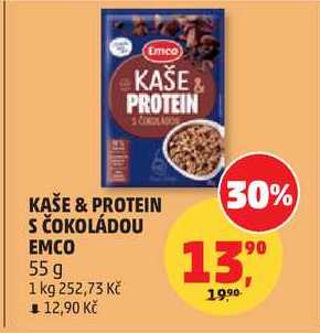 KAŠE & PROTEIN S ČOKOLÁDOU EMCO, 55 g