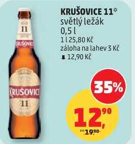 KRUŠOVICE 11 světlý ležák, 0,5 l