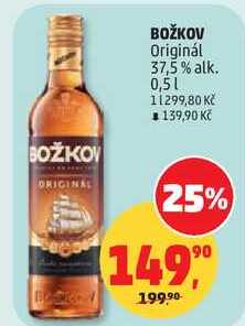 BOŽKOV Originál 37,5% alk., 0,5 l
