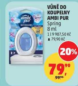 VŮNĚ DO KOUPELNY AMBI PUR Spring, 8 ml Penny Market
