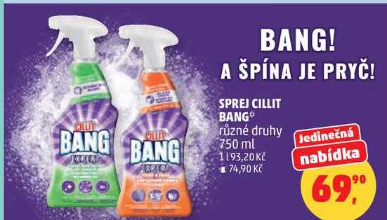 SPREJ CILLIT BANG různé druhy, 750 ml Penny Market