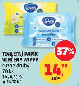 TOALETNÍ PAPÍR VLHČENÝ WIPPY různé druhy, 70 ks Penny Market