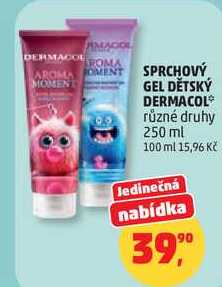 SPRCHOVÝ GEL DĚTSKÝ DERMACOL různé druhy, 250 ml Penny Market