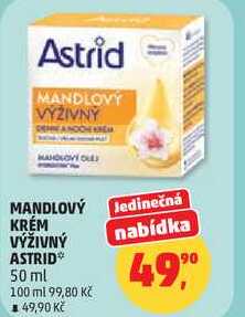 MANDLOVÝ KRÉM VÝŽIVNÝ ASTRID, 50 ml