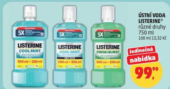 LISTERINE různé druhy, 750 ml Penny Market