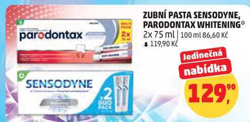 PARODONTAX WHITENING, 2x 75 ml Penny Market